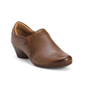 COBB HILL ROCKPORT Brown Leather Laurel Comfort Slip On Shoes